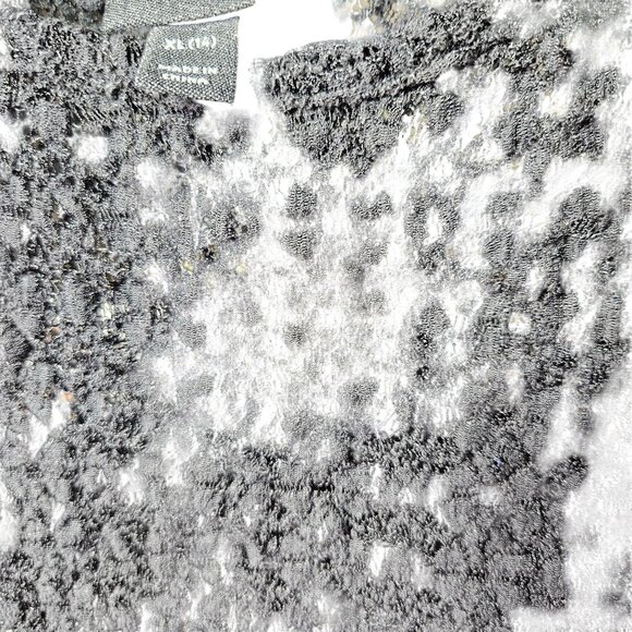 Black Textured Short-Sleeve Top XL By Art Class - Picture 4 of 4